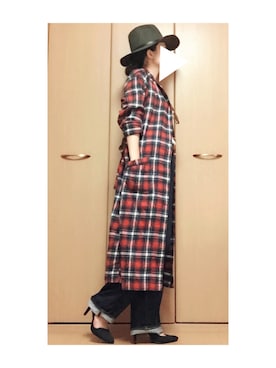 「Johnbull Private labo（ジョンブルプライベートラボ）のアイテム（その他アウター）」を使った、piiさん（レディース・165cm）の秋コーディネート