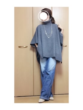 「タートルネック」｜「アイテム（ハンドケア/ハンドクリーム）」を使った、piiさん（レディース・165cm）の秋コーディネート