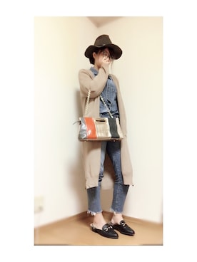 「JELLY BEANS」｜「アイテム（帽子）」を使った、piiさん（レディース・165cm）の秋コーディネート
