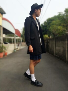 「streetsnap」｜「アイテム（その他シューズ）」を使った、AnAnさん（メンズ・183cm）の冬コーディネート