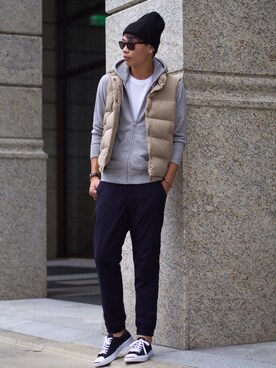 「streetsnap」｜「アイテム（帽子）」を使った、AnAnさん（メンズ・184cm）の秋コーディネート