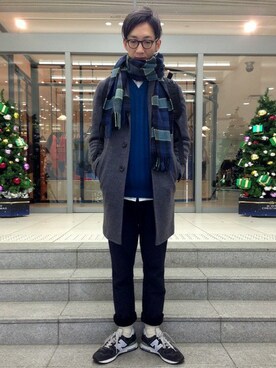 「UNITED ARROWS（ユナイテッドアローズ）のアイテム（その他アウター）」を使った、UNITED ARROWSさん（メンズ・182cm）の冬コーディネート