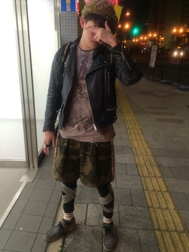 「OBEY」｜「アイテム（バックパック/リュック）」を使った、やんねさん（メンズ・180cm）の春コーディネート