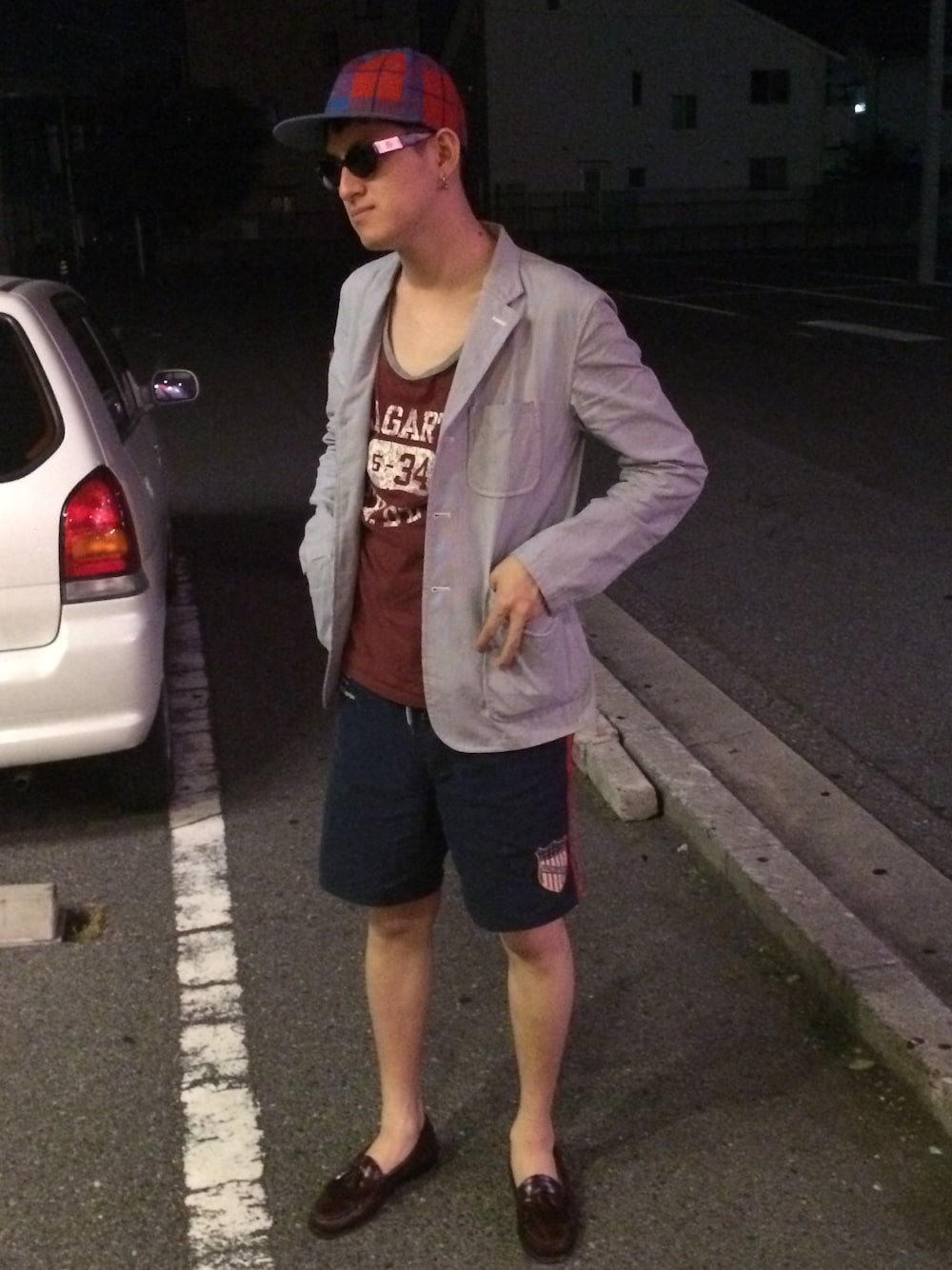 「プレッピー、ローファー、タッセルローファー、Ralph Lauren、WHEREABOUTS」｜「BASSのLAYTON FRINGE LOAFER（シューズ、ブラック系）」を使った、やんねさん（メンズ・180cm）の夏コーディネートの1枚目の写真
