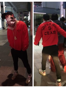 「UNIF（ユニフ）のアイテム（キャップ）」を使った、やんねさん（メンズ・180cm）の秋コーディネート