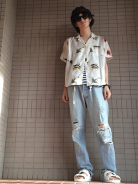 やんねさん(メンズ・180cm)の夏コーディネート