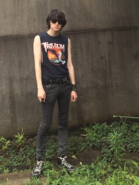 「Buzz Rickson's（バズリクソンズ）のアイテム（スニーカー）」を使った、やんねさん（メンズ・180cm）の夏コーディネート