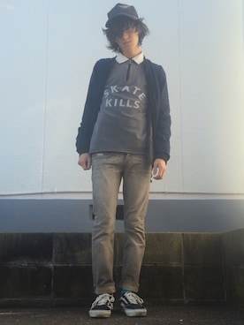 「TSUBI（スビ）のアイテム」を使った、やんねさん（メンズ・180cm）の秋コーディネート