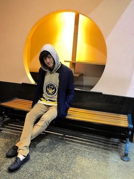 「オールドスクール」｜「アイテム（その他シューズ）」を使った、やんねさん（メンズ・180cm）の春コーディネート