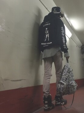 「EWING（ユーイング）のアイテム」を使った、やんねさん（メンズ・180cm）の春コーディネート