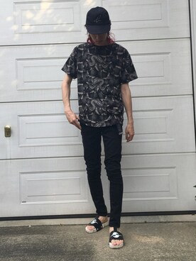 「M.Y.O.B（エム.ワイ.オー.ビー）のアイテム」を使った、やんねさん（メンズ・180cm）の夏コーディネート