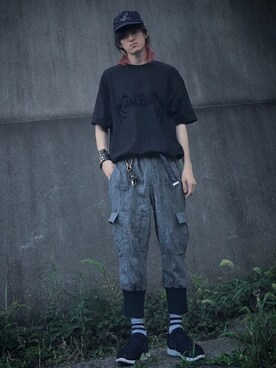 「M.Y.O.B（エム.ワイ.オー.ビー）のアイテム」を使った、やんねさん（メンズ・180cm）の夏コーディネート