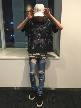 「M.Y.O.B（エム.ワイ.オー.ビー）のアイテム」を使った、やんねさん（メンズ・180cm）の秋コーディネート