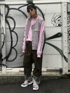 「Gosha Rubchinskiy（ゴーシャラブチンスキー）のアイテム（ニットキャップ/ビーニー）」を使った、やんねさん（メンズ・180cm）の秋コーディネート