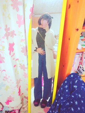 「mystic（ミスティック）のアイテム（デニムパンツ、ブルー系）」を使った、tamu＊さん（レディース・160cm）の秋コーディネート