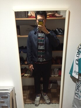 「Scye（サイ）のアイテム（デニムジャケット）」を使った、Kiyoshi  Yoshikaneさん（メンズ・184cm）の秋コーディネート