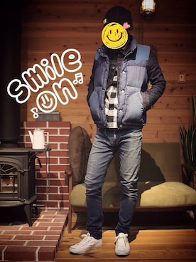「URBAN RESEARCH Sonny Label（アーバンリサーチサニーレーベル）のアイテム（ダウンベスト）」を使った、hide◡̈さん（メンズ・173cm）の冬コーディネート