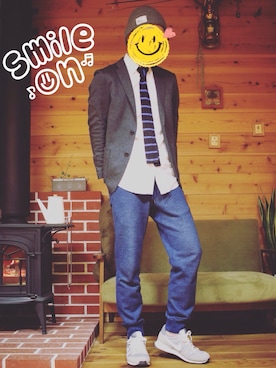 hide◡̈さん（メンズ・173cm）の冬コーディネート