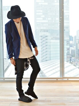 「7分袖」｜「アイテム（ジャケット/アウター）」を使った、HAREWEBSTAFF/KONDOさん（メンズ・174cm）の春コーディネート