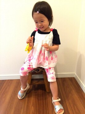 「babygap」｜「アイテム（キャミソール）」を使った、Anna tさん（キッズ・80cm）の夏コーディネート