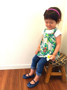 「babygap」｜「アイテム（バレエシューズ）」を使った、Anna tさん（キッズ・80cm）の夏コーディネート