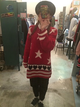 「星条旗」｜「アイテム（ハンチング/ベレー帽）」を使った、☺︎KAnAE☺︎さん（レディース・150cm）の春コーディネート