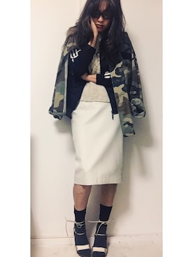 「Monkey Flip（モンキーフリップ）のアイテム」を使った、Kotomi Minagawaさん（レディース・169cm）の冬コーディネート