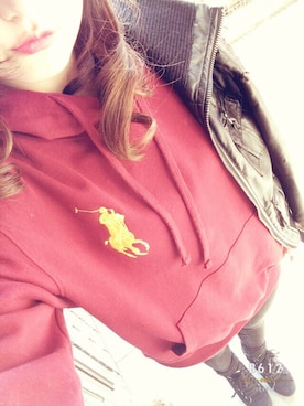 「Ralph Lauren」｜「アイテム（ライダースジャケット）」を使った、RAIさん（レディース・158cm）の冬コーディネート