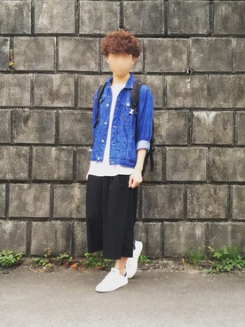 「FREDY&GLOSTER（フレディアンドグロスター）のアイテム（Tシャツ/カットソー）」を使った、motoshi さん（メンズ・175cm）の夏コーディネート