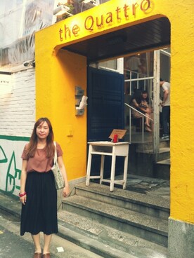 「ブレスレット」｜「アイテム（シャツワンピース）」を使った、ミカさん（レディース・158cm）の冬コーディネート