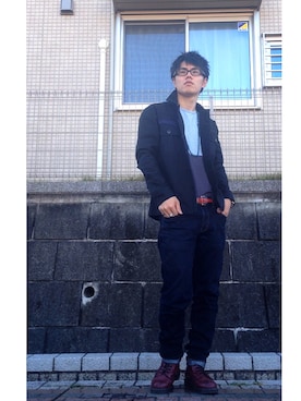 「CORISCO（コリスコ）のアイテム（ジャケット/アウター）」を使った、UNIchiroさん（メンズ・172cm）の秋コーディネート