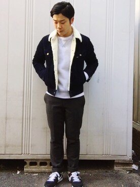 「Lee（リー）のアイテム（その他アウター）」を使った、jin .さん（メンズ・166cm）の秋コーディネート