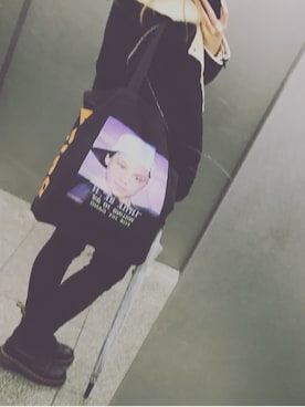 「AVAN LILY（アヴァンリリィ）のアイテム（ライダースジャケット）」を使った、AKANEさん（レディース・153cm）の冬コーディネート