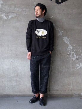 「FACTOTUM（ファクトタム）のアイテム（スウェット）」を使った、HIROMU_OTAさん（メンズ・174cm）の夏コーディネート