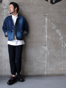 「FACTOTUM（ファクトタム）のアイテム（デニムジャケット）」を使った、HIROMU_OTAさん（メンズ・174cm）の秋コーディネート