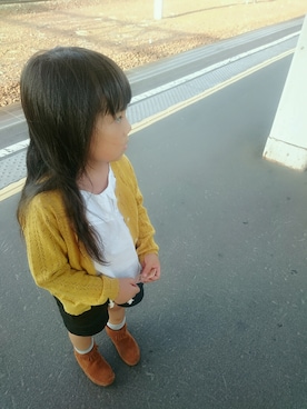 「アイテム（ブーツ）」を使った、airi...nさん（キッズ・100cm）の秋コーディネート
