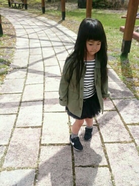 「TOCCA（トッカ）のアイテム（スカート）」を使った、airi...nさん（キッズ・110cm）の春コーディネート