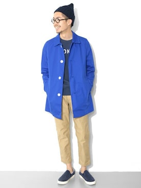 「バレンタインデートスタイル」｜「アイテム（スウェット）」を使った、エグチさん（メンズ・175cm）の冬コーディネート