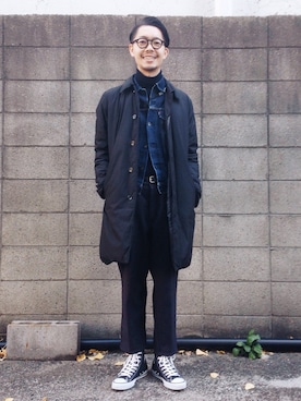 「ジージャン」｜「アイテム（その他アウター）」を使った、エグチさん（メンズ・175cm）の冬コーディネート