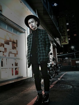 「survival（survival）のアイテム」を使った、旻惶さん（メンズ・170cm）の冬コーディネート