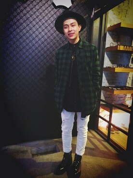 「survival（survival）のアイテム」を使った、旻惶さん（メンズ・170cm）の冬コーディネート