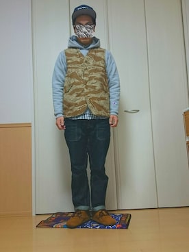 ハシタケさんの（POST O'ALLS | ポストオーバーオールズ）を使ったコーディネート