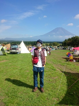 「and wander（アンドワンダー）のアイテム（ダウンベスト）」を使った、ハシタケさん（メンズ・171cm）の秋コーディネート