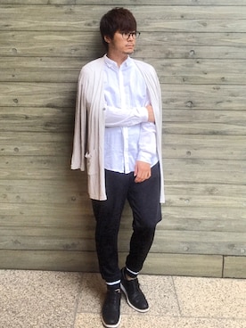 「TOMMY（トミー）のアイテム（その他パンツ）」を使った、Shinさん（メンズ・171cm）の秋コーディネート