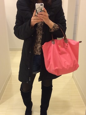 「YECCA VECCA（イェッカヴェッカ）のアイテム（ダウンジャケット/コート）」を使った、mimiさん（レディース・154cm）の冬コーディネート