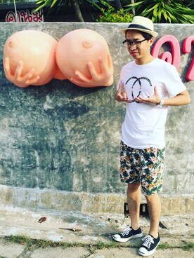 「CLOT（クロット）のアイテム（Tシャツ/カットソー）」を使った、Sunnyさん（メンズ・175cm）の冬コーディネート