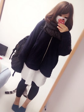 「zucca」｜「アイテム（シャツワンピース）」を使った、hさん（レディース・150cm）の秋コーディネート