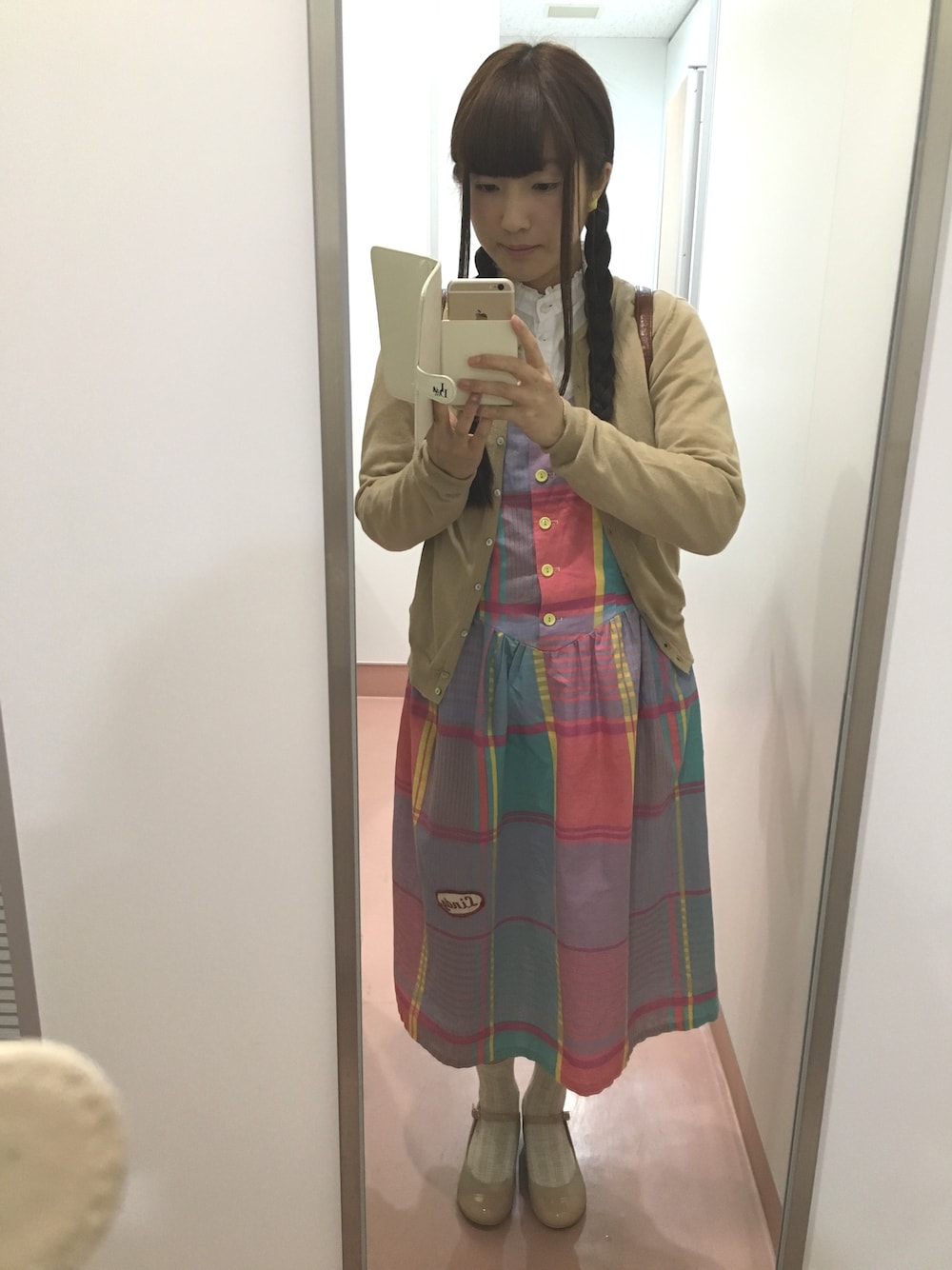 「キャンディ、Pastel Plan、古着」｜「fundropfudgefab.fadeのアイテム（ワンピース、その他）」を使った、さゆり。さん（レディース・154cm）の春コーディネートの1枚目の写真