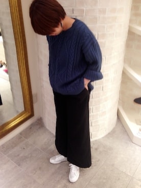 「SUPERGA（スペルガ）のアイテム」を使った、こやちゃんさん（レディース・163cm）の冬コーディネート