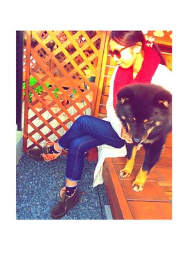 「犬と一緒」｜なぁさん（レディース・160cm）の秋コーディネート